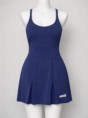 Avia Navy Tennis Dress Sleeveless Athletic Court Outfit Size Large